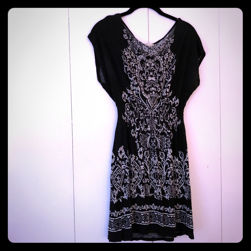 Unique Black Patterned Dress